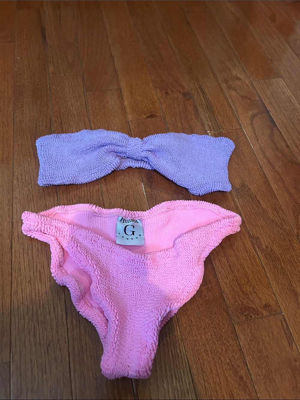 Hunza G Jean Bikini - Pink & Lavender